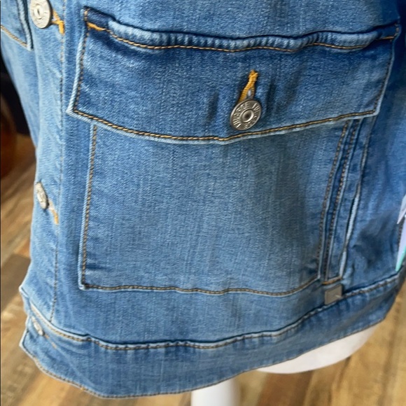 LulaRoe NWT embroidered denim jacket - Picture 3 of 10